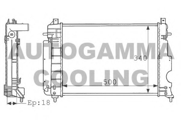 AUTOGAMMA 100935 Radiator, engine cooling